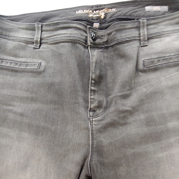 NWOT Plus Size Melissa McCarthy Seven7 Gravel Stretch Pencil Jeans - Size 24W - Picture 7 of 10